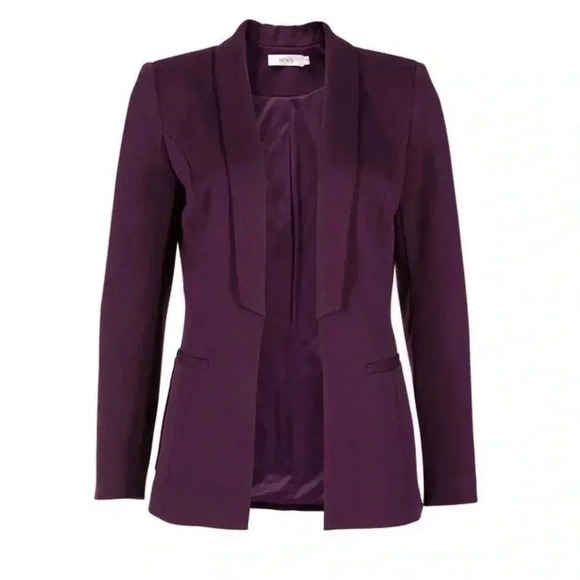 Ricki's Jackets & Blazers - Ricki’s  Blazer Open Front Shawl Collar Ponte Knit Burgundy Size XS